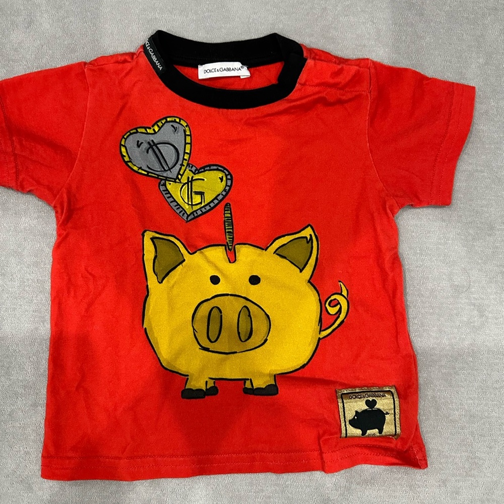 Kid’s Dolce & Gabbana piggy bank t-shirt